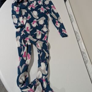 Carter's Blue Penguin Print Footie Pajamas